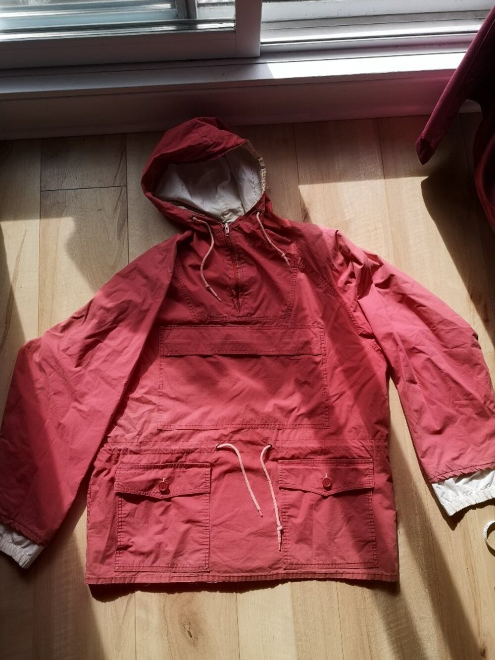 RARE Vintage Calvin Klein Sun Faded Red Anorak Jacket (Made in Hong Kong) Med